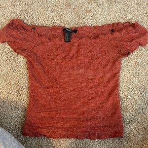 off the shoulder maroon top!